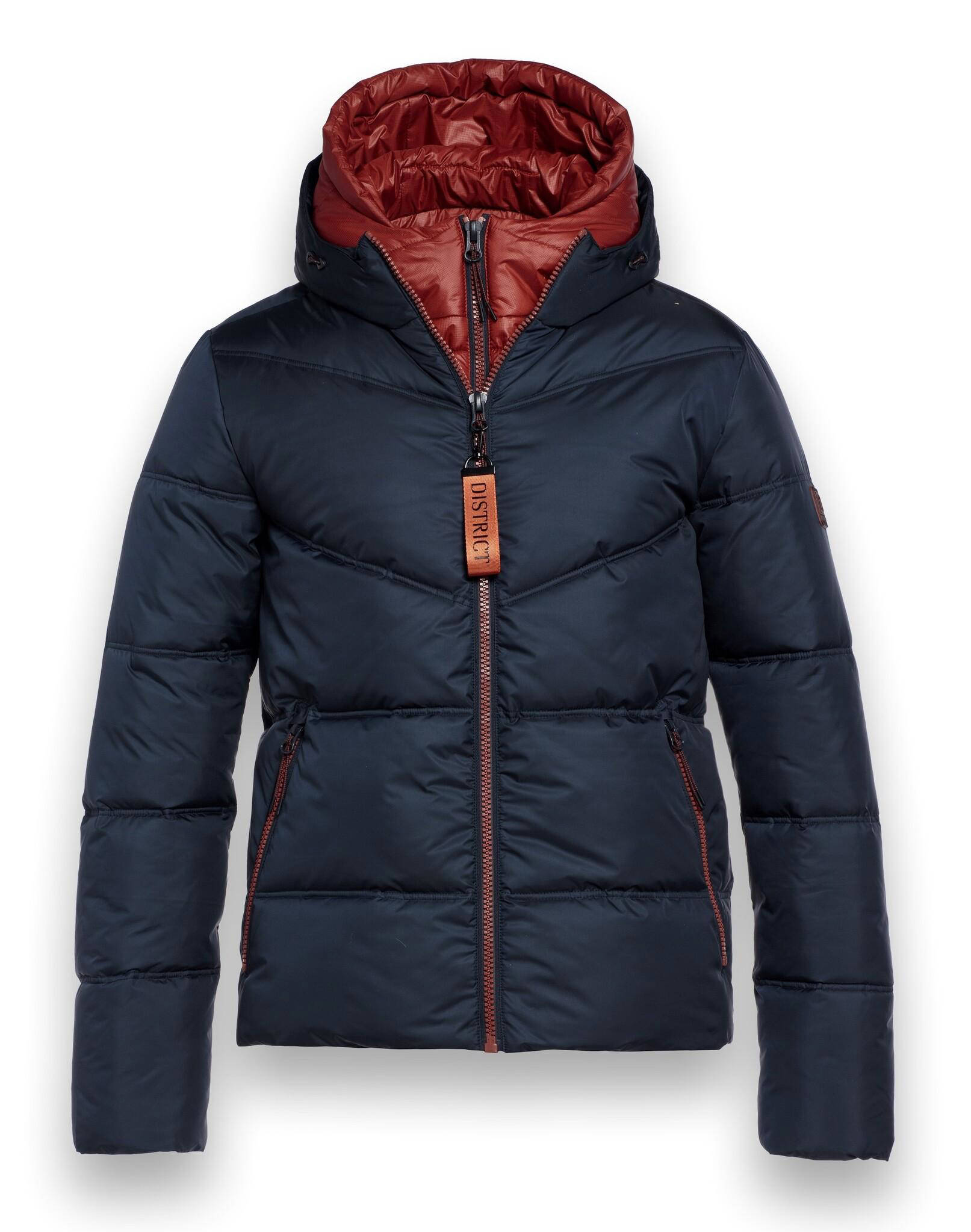 District gewatteerde jas SKI van gerecycled polyester 502 navy