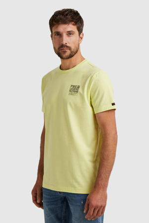 regular fit T-shirt met printopdruk lime