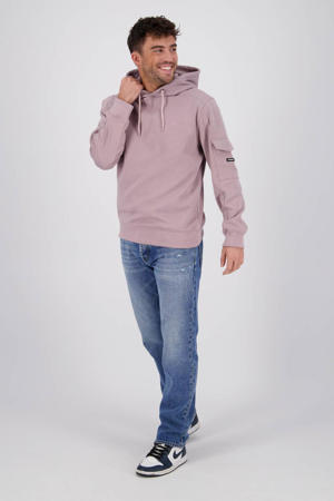 hoodie Medero met logo gray mauve