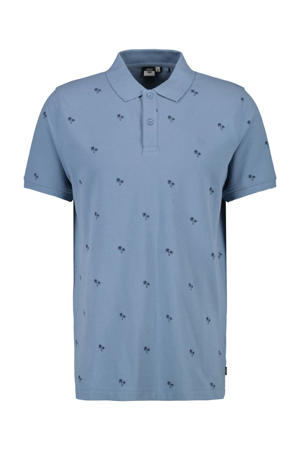 regular fit polo met all over print true blue