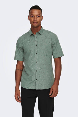regular fit overhemd ONSSANE met all over print duck green