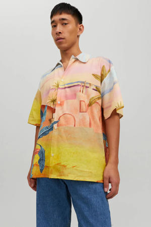 oversized overhemd JORLANDSCAPE met all over print peachskin