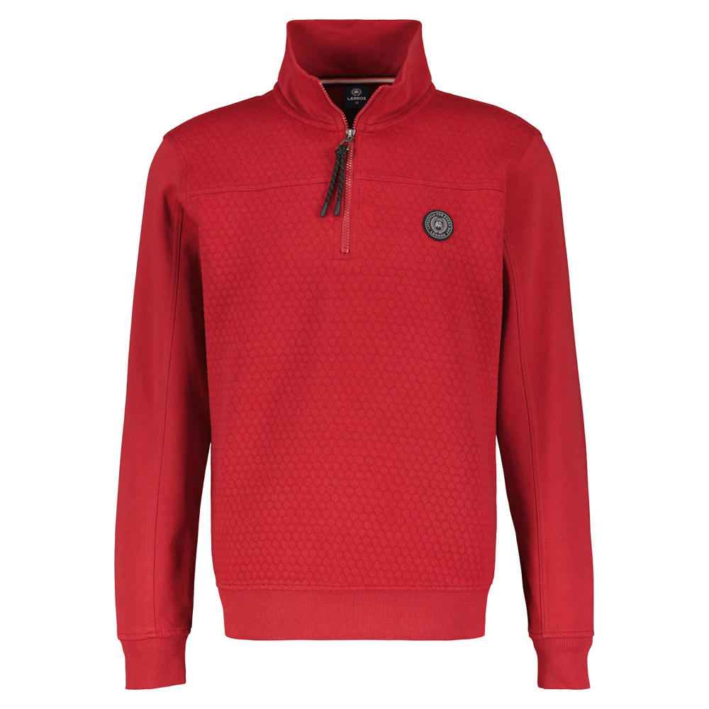 LERROS sweater met logo rood