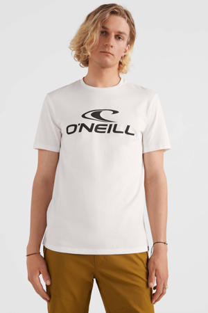 regular fit T-shirt met logo wit