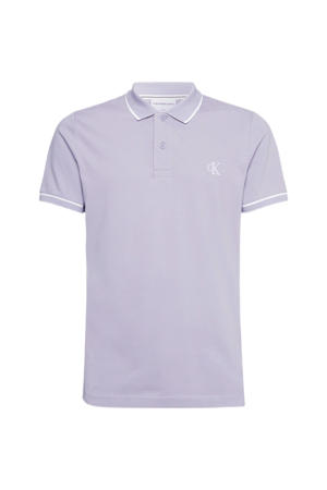 slim fit polo TIPPING lavender aura