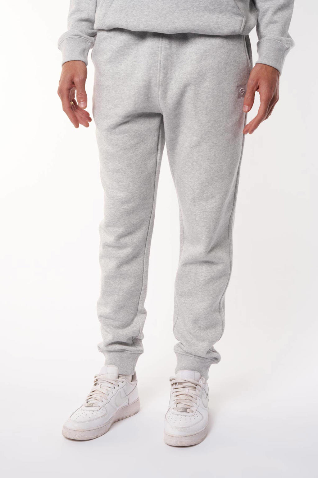 America Today gemêleerde regular fit joggingbroek light grey melange