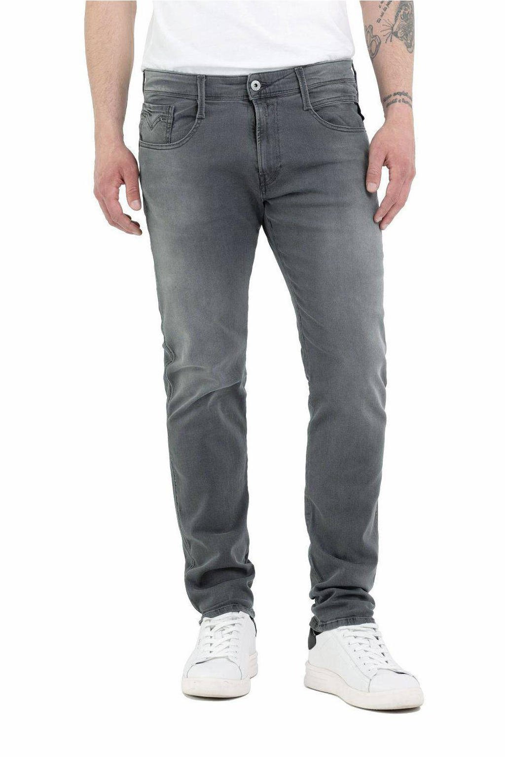 REPLAY slim fit jeans ANBASS  dark grey