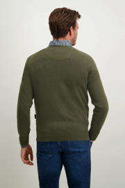 thumbnail: Groene heren State of Art wollen trui met lange mouwen en V-hals