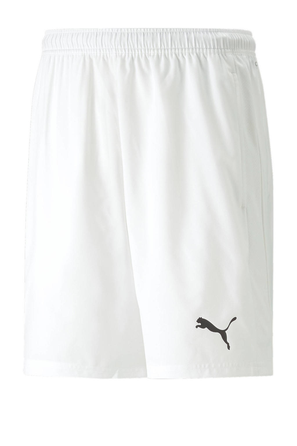 Witte heren Puma sportshort van polyester met regular fit, regular waist en elastische tailleband met koord