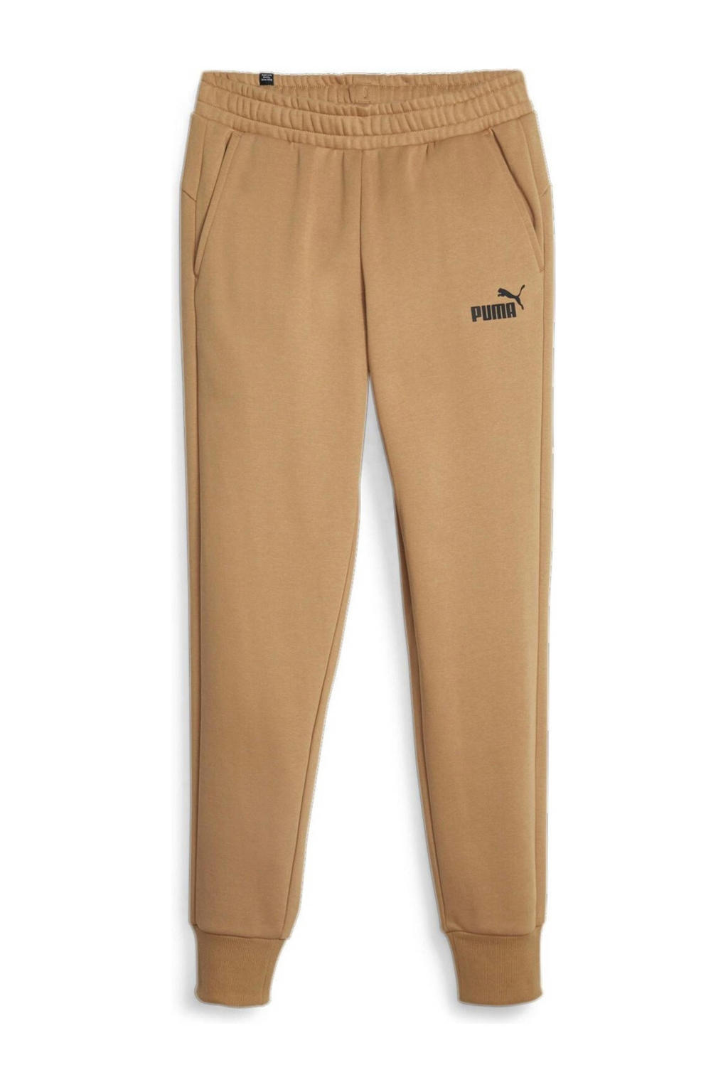 Camelkleurige heren Puma joggingbroek van katoen met regular fit, elastische tailleband met koord en logo dessin