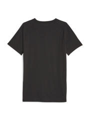 thumbnail: Zwarte heren Puma T-shirt van gerecycled polyester met logo dessin, korte mouwen en ronde hals