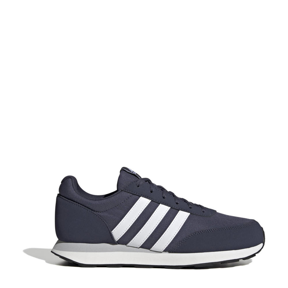 Donkerblauw, wit en zwarte heren adidas Sportswear Run 60s 3.0 sneakers van mesh-imitatiesuède/voering: mesh/voetbed: eva met veters