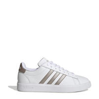 thumbnail: Wit en metallickleurige unisex adidas Sportswear Grand Court 2.0 sneakers platina van imitatieleer/voering: mesh/voetbed: eva met veters