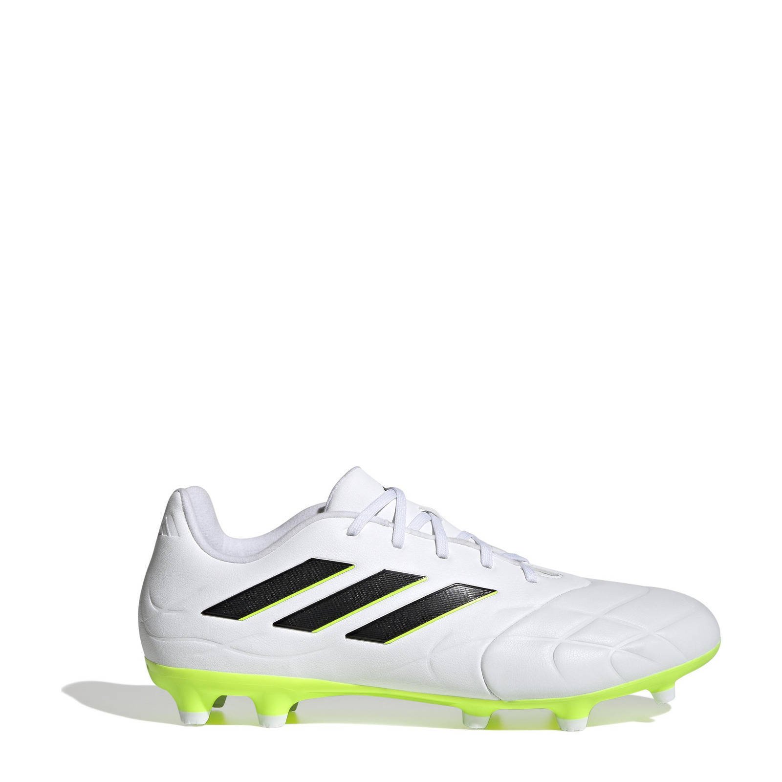 Copa Pure.3 FG Sr. leren voetbalschoenen wit zwart geel