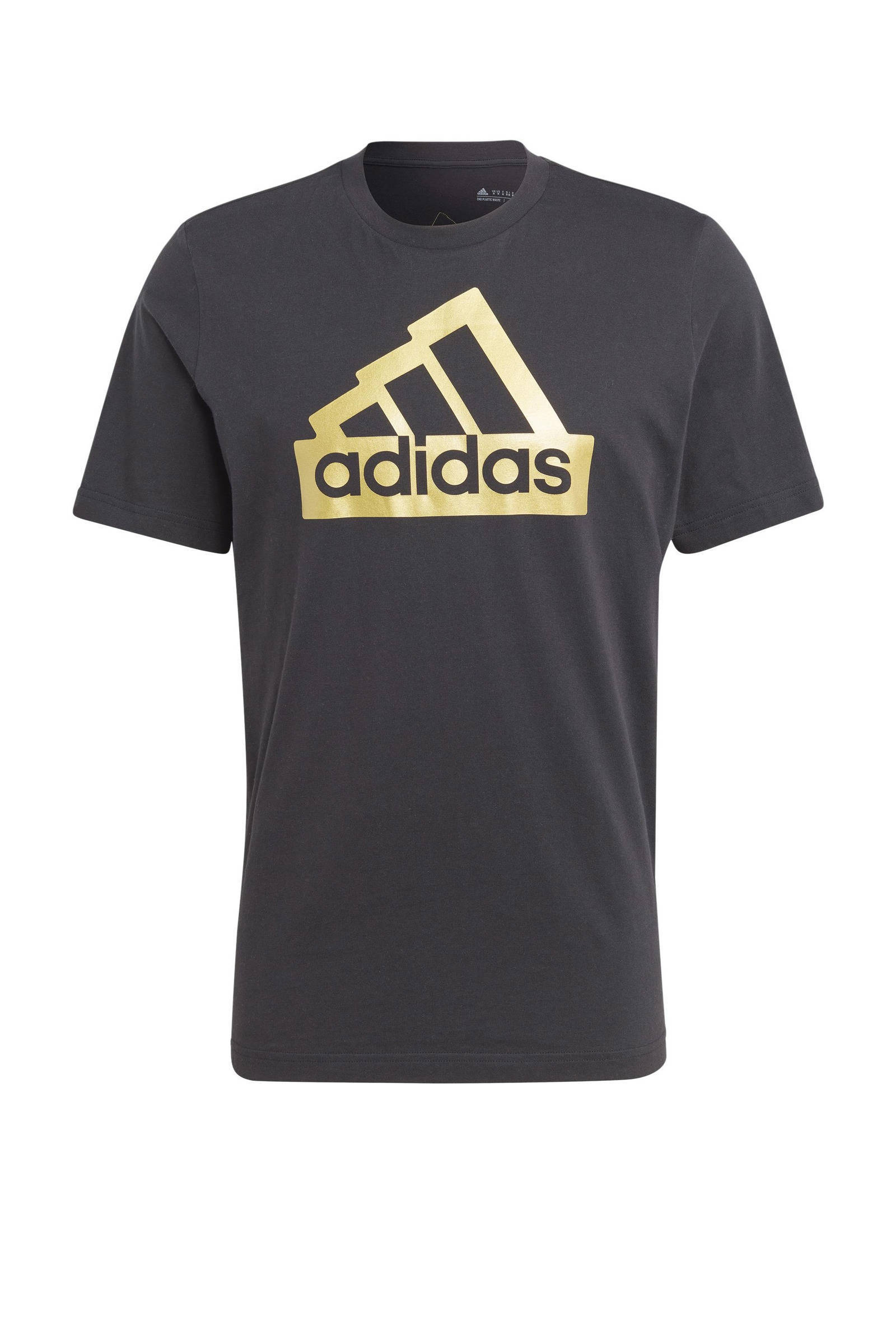 adidas Sportswear T shirt zwart goud Union River