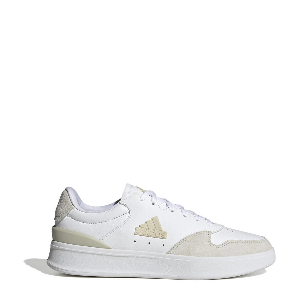 Wit en lichtgrijze dames adidas Sportswear Kantana sneakers van leer/voering: mesh/voetbed: eva met veters
