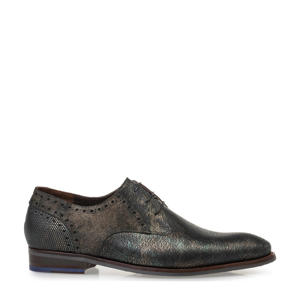 De Stapper  leren veterschoenen groen