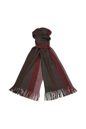 sjaal donkerrood/grijs