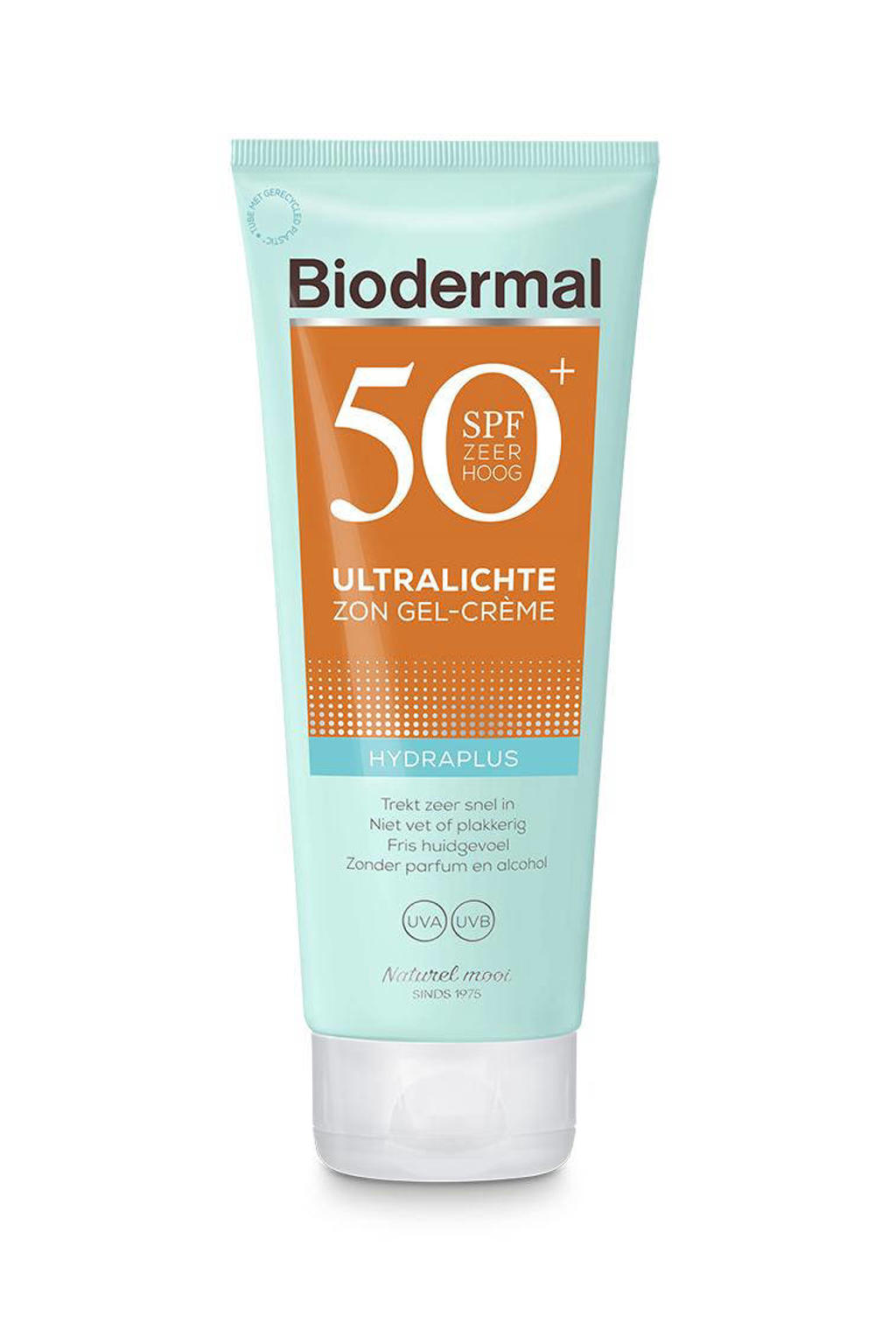 Biodermal Hydraplus ultralichte zonnebrand gel-crème - SPF50+ - 200 ml