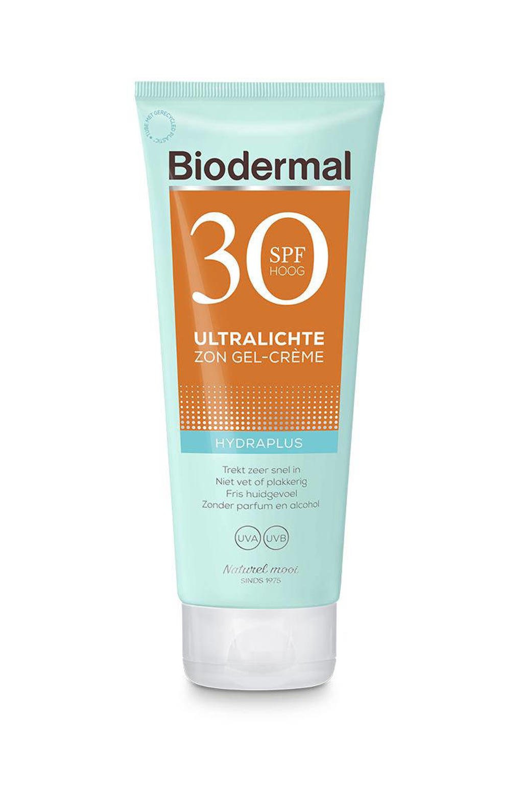 Biodermal Ultralichte Hydraplus Zon Gel -Crème - SPF30 - 200 ml