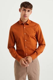 thumbnail: WE Fashion slim fit overhemd hot caramel