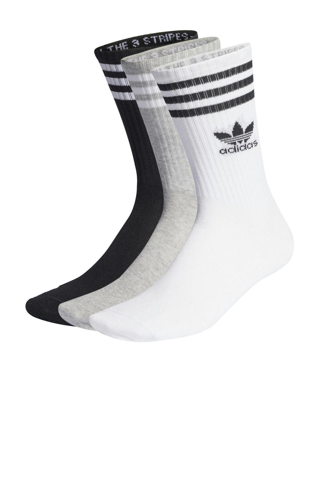 adidas Originals sokken - set van 3 wit/grijs/zwart