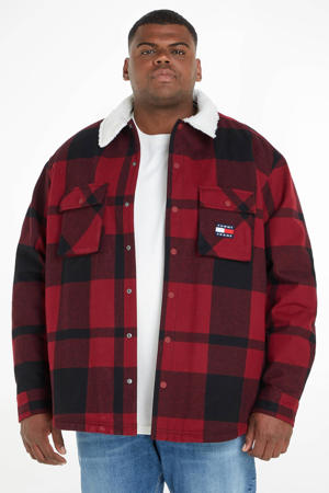 fleece jas Sherpa met logo rouge check