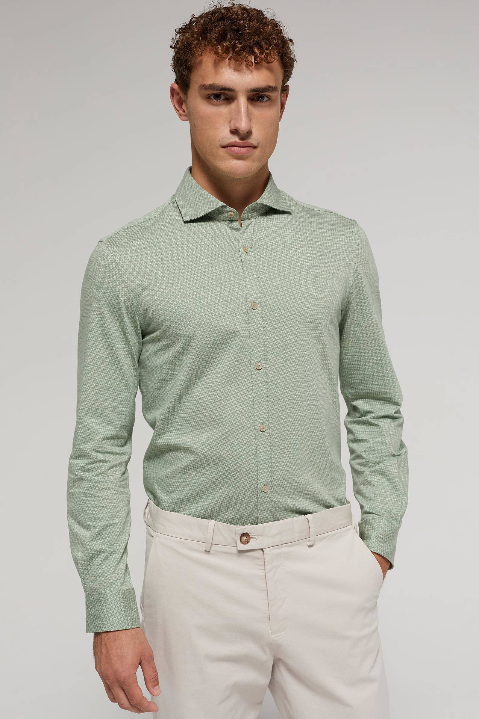 Van Gils slim fit overhemd lichtgroen Union River