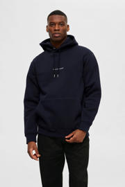 thumbnail: SELECTED HOMME hoodie SLHHANKIE met logo blauw