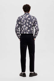 thumbnail: SELECTED HOMME slim fit overhemd SLHSLIMSOHO-ETHAN  met all over print donkerblauw