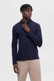 thumbnail: SELECTED HOMME slim fit polo SLHSLIM-TOULOUSE blauw