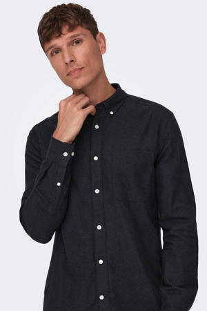 slim fit overhemd ONSGUDMUND zwart