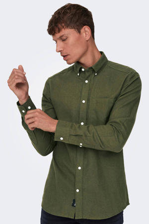 slim fit overhemd ONSGUDMUND groen