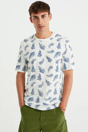 thumbnail: WE Fashion regular fit T-shirt met all over print new ivory