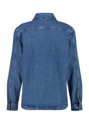 thumbnail: America Today regular fit denim overshirt medium blue