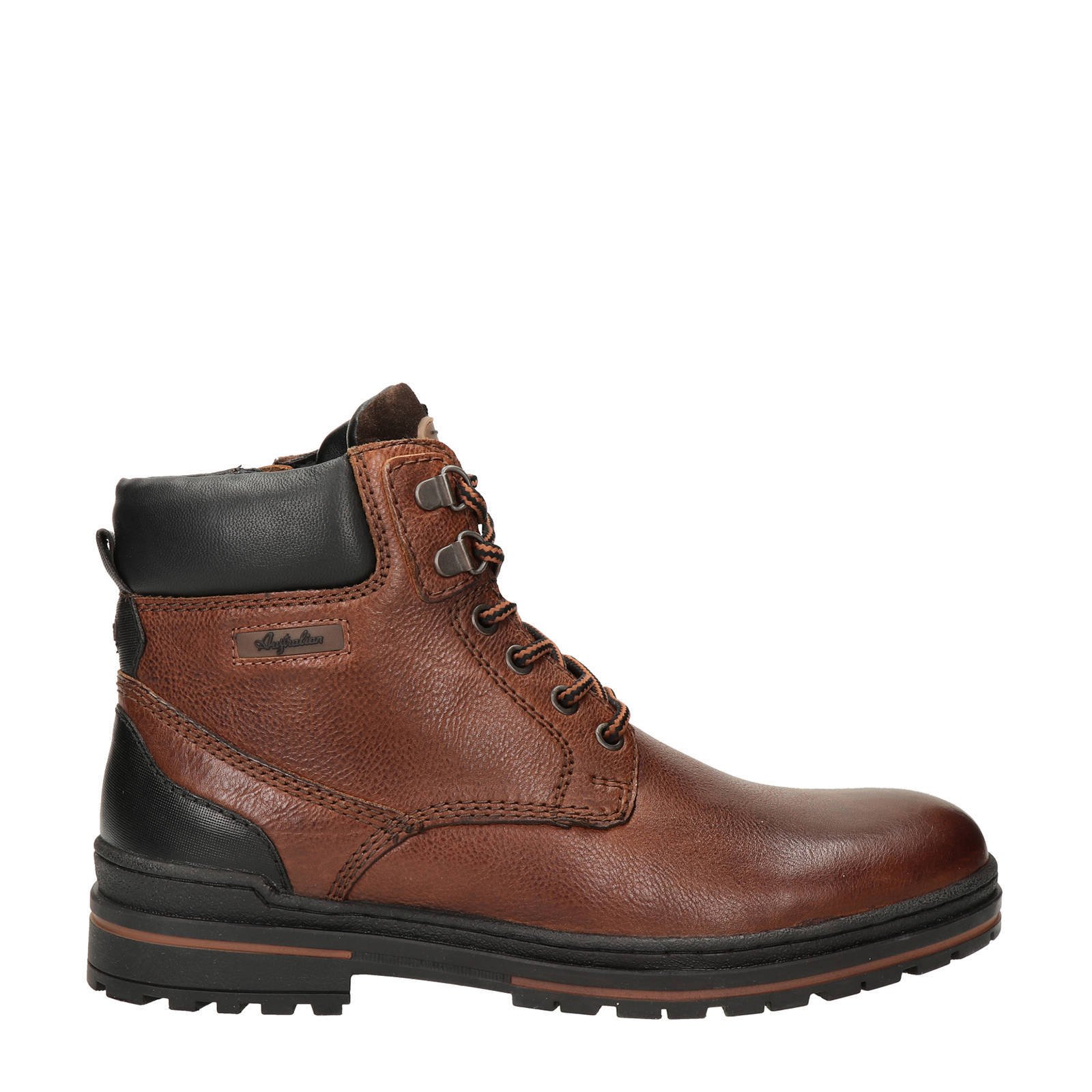 Australian leren veterboots cognac Union River