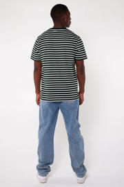 thumbnail: America Today gestreept regular fit T-shirt zwart/wit