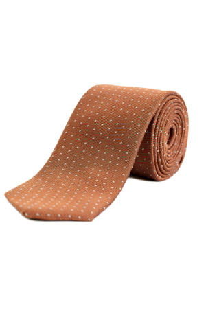 stropdas met stippen bruin