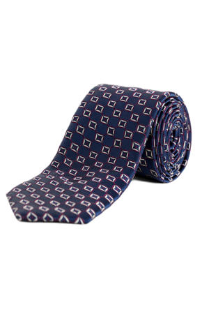 stropdas met print donkerblauw