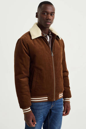 corduroy bomberjack donker oranje