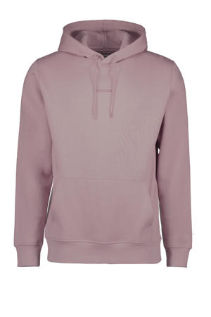 hoodie Newton met logo gray mauve