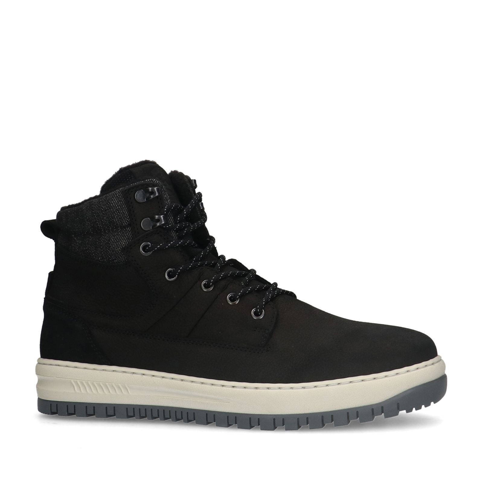 Manfield leren sneakers zwart Union River