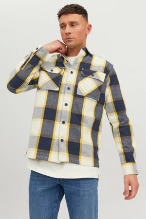geruit regular fit overshirt RDDBRADY geel