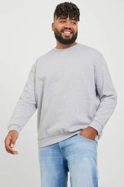 thumbnail: JACK & JONES PLUS SIZE gemêleerde sweater JJEBRADLEY Plus Size grijs