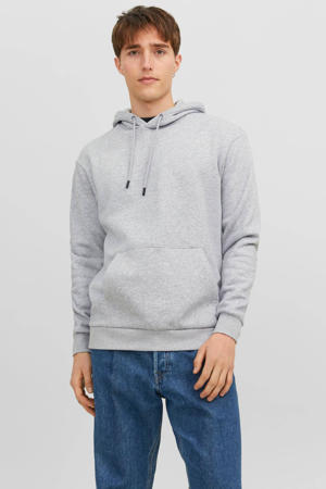gemêleerde hoodie JJEBRADLEY  grijs melange
