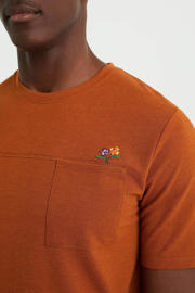 thumbnail: WE Fashion regular fit T-shirt met logo oranje