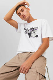 thumbnail: JACK & JONES CORE regular fit T-shirt JCODUST van biologisch katoen wit