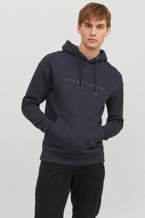 hoodie JJESTAR met printopdruk donkerblauw