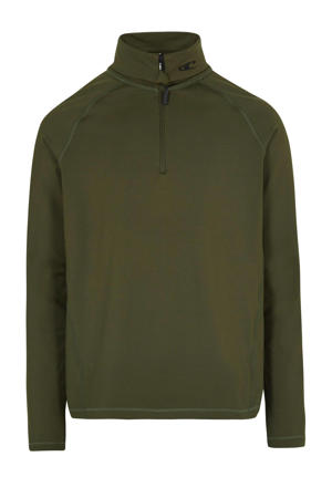 fleece ski pully donkergroen