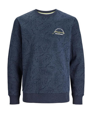 sweater JORWILBERT met logo donkerblauw